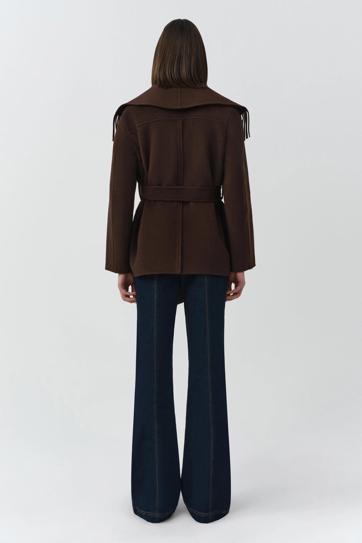 Simkhai Rowen Fringe Jacket - Chocolate