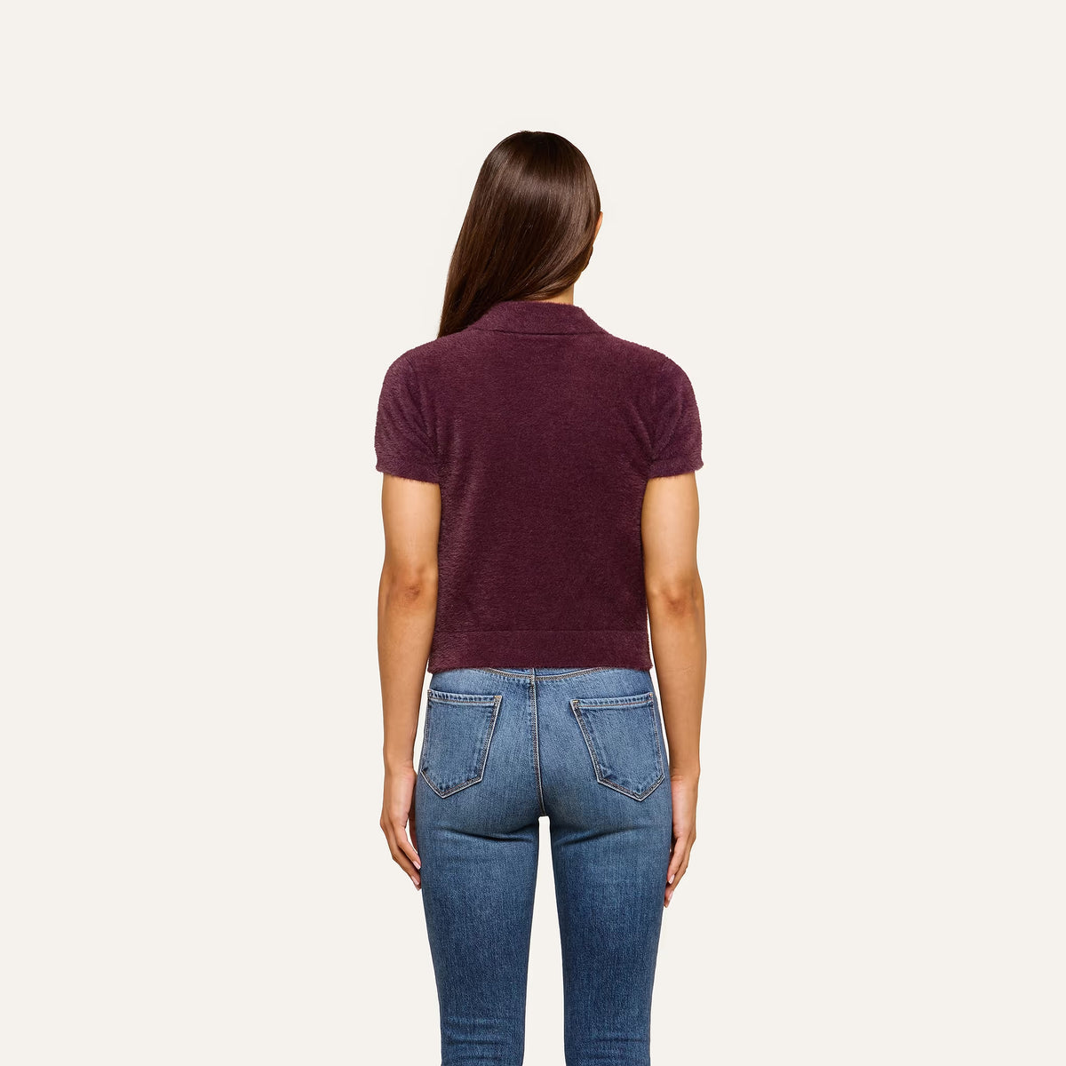 L'Agence Cirrus Short Sleeve Crop Polo