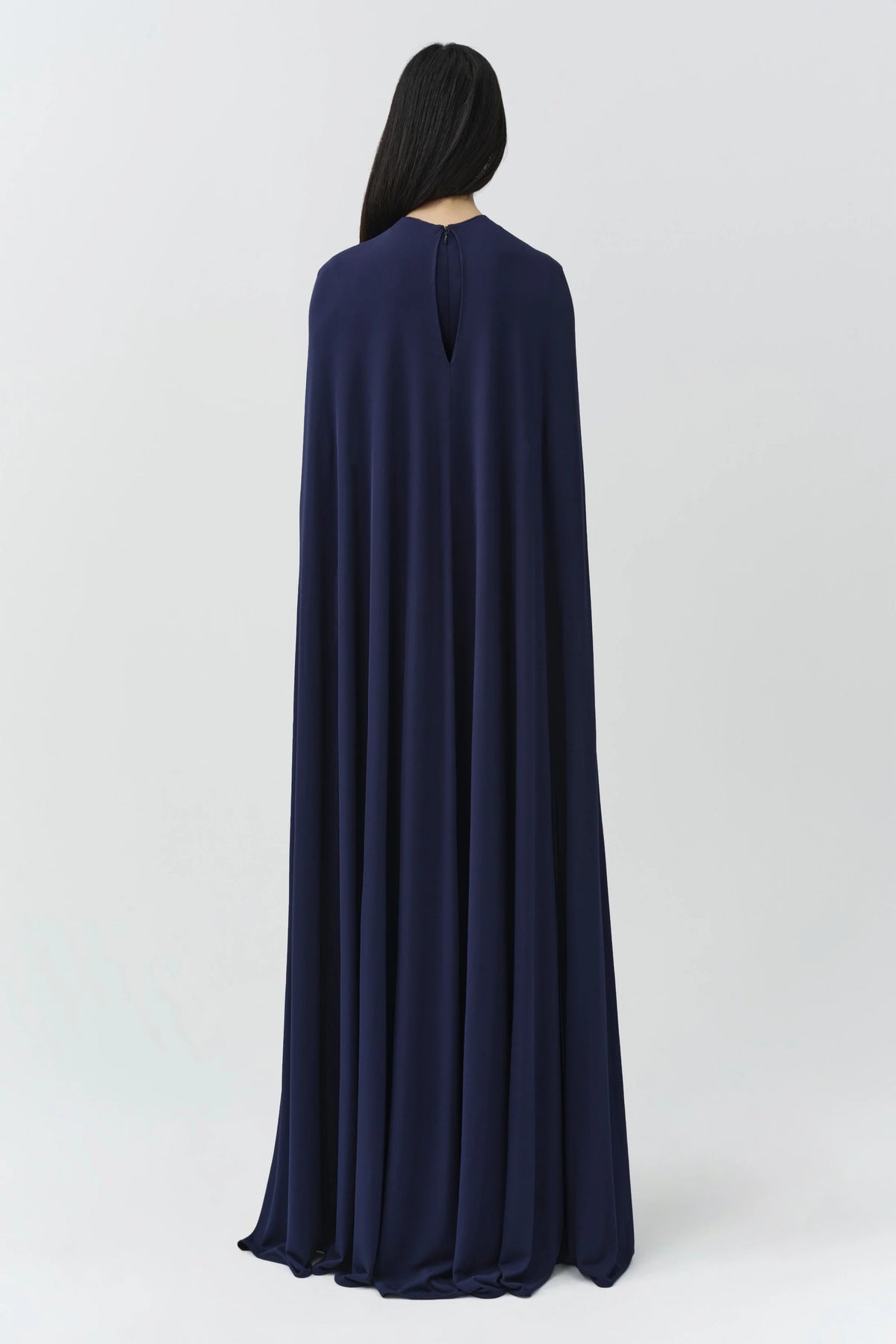 Simkhai Demi Draped Jersey Cape Gown - Midnight