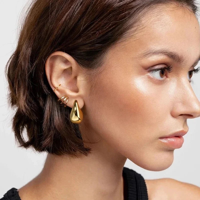Sahira Elia Raindrop Earring - Gold