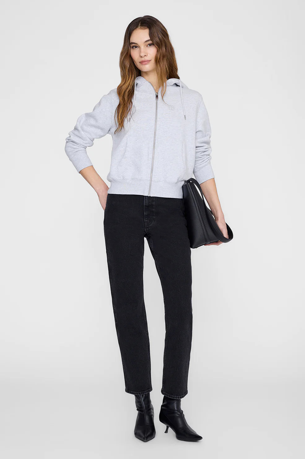 Casper Zip Up - Grey Melange
