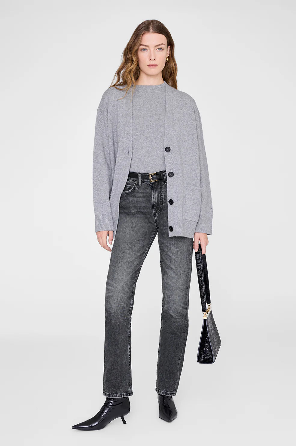 Anine Bing Bruno Jean-Washed Smoke Grey