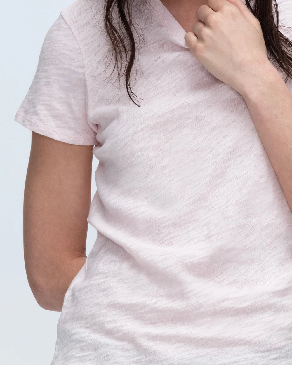 ATM Slub Crew Neck Tee - Pink Camellia