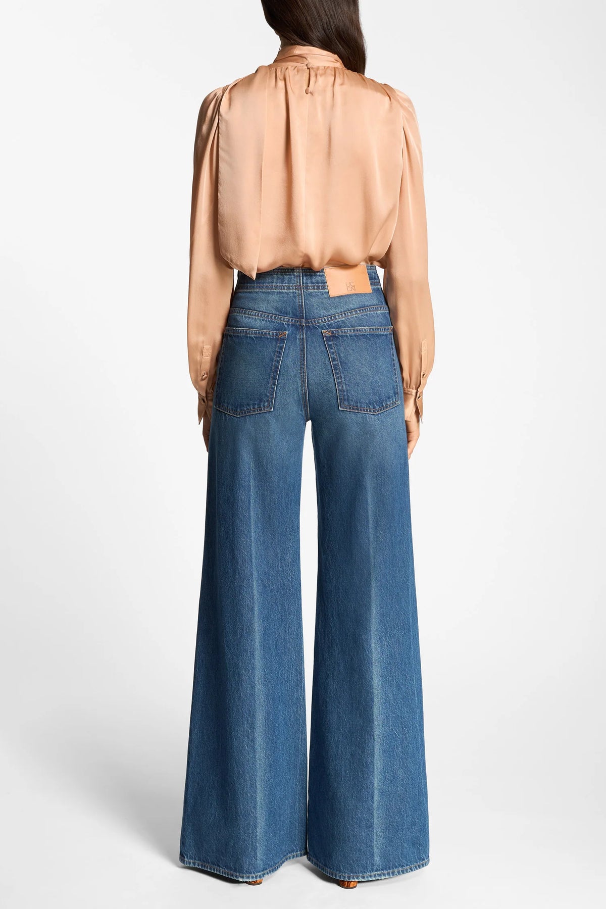 Ulla Johnson The Bianca Wide Leg Seamed Jean 