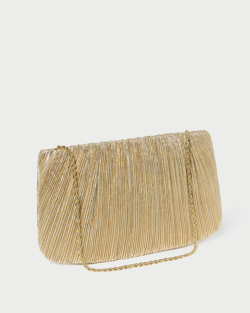 Loeffler Randall Brit Pleated Pouch - Gold