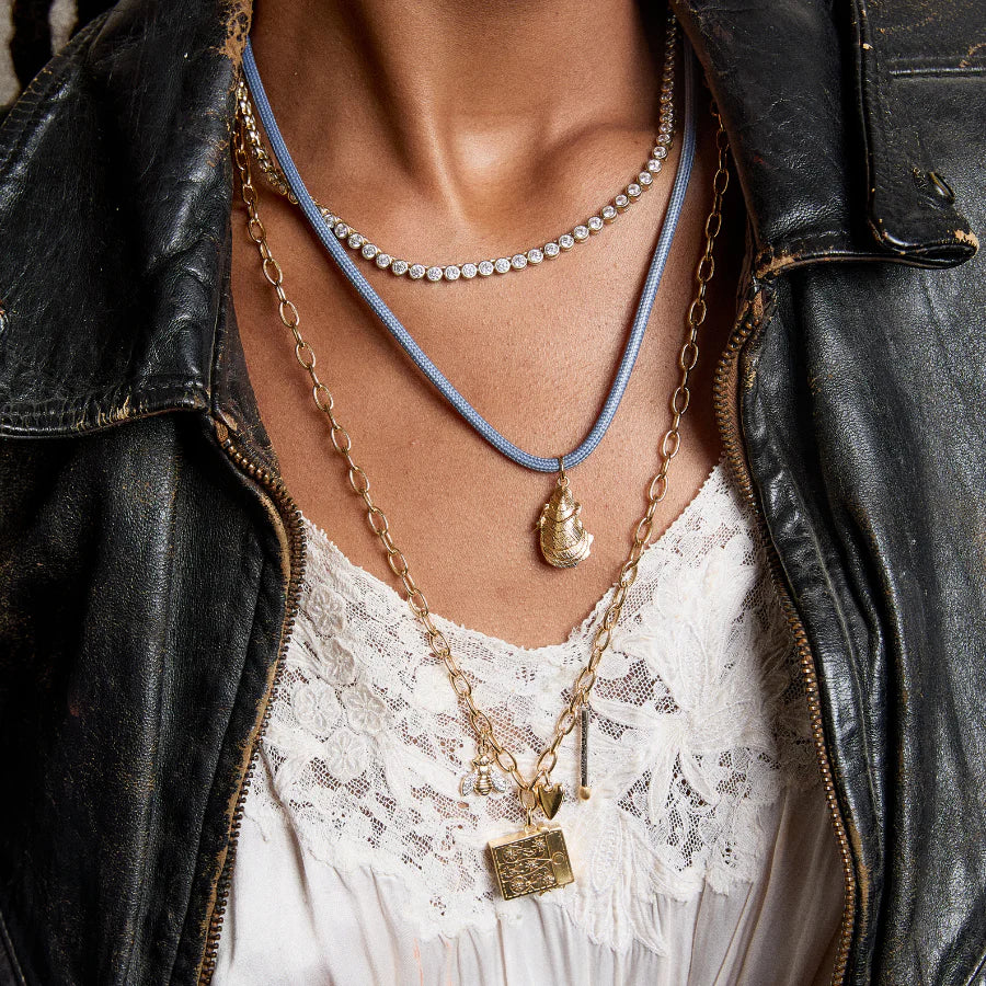 Hart Bezel Tennis Necklace