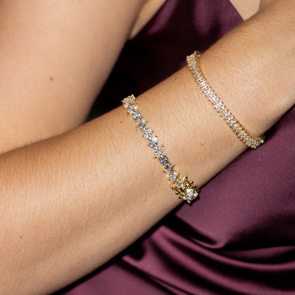 Sahira Jewelry Design Maisley Tennis Bracelet - Gold