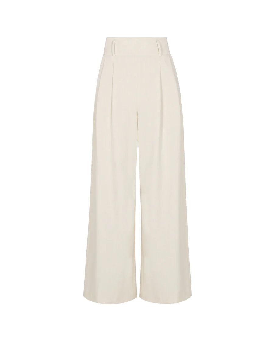 Cate High Rise Pant - Ivory