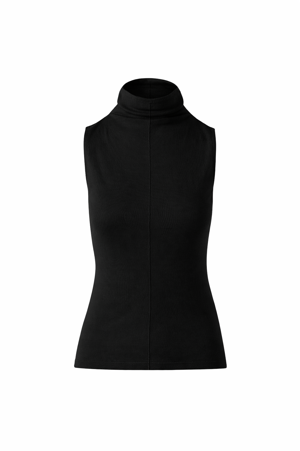 Sleeveless Seamed Funnel