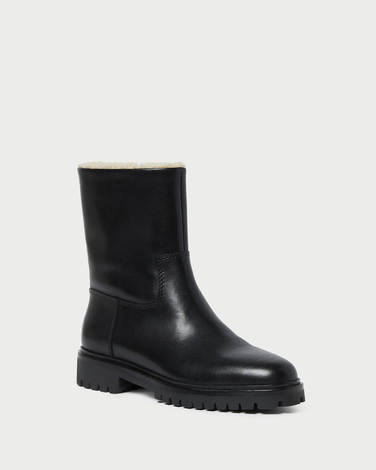 Loeffler Randall Damian Tall Ankle Slug Boot with Shearling