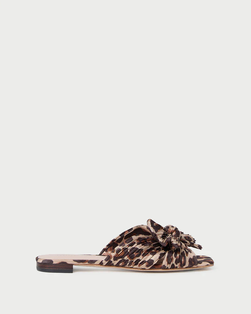 Loeffler Randall Daphne Leopard Bow Slide Sandal