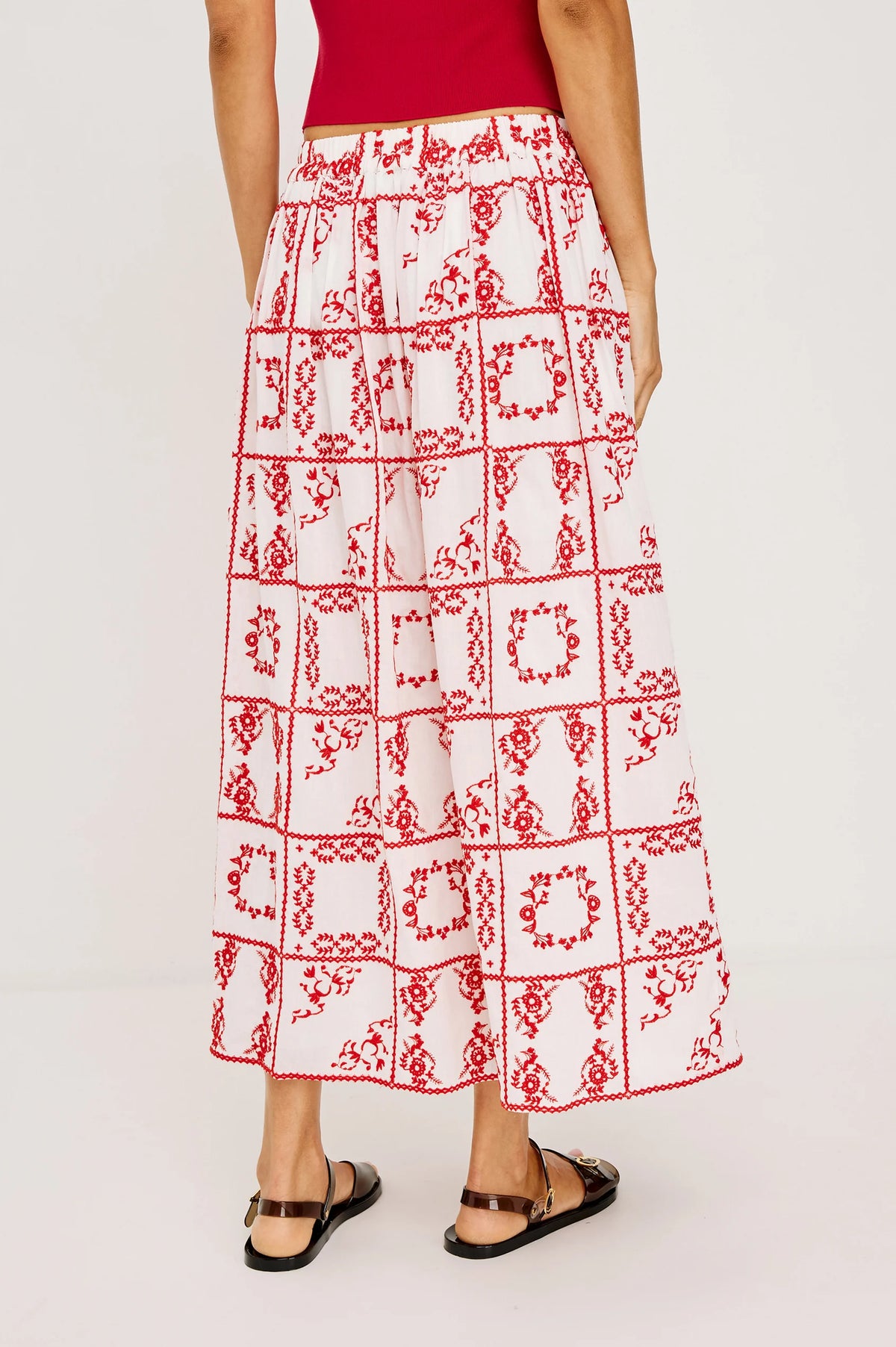 Rails Dax Skirt - Ivory red handkercheif
