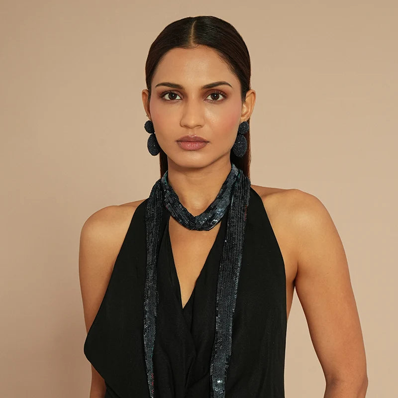 Deepa Gurnani Veronique Sequin Skinny Scarf