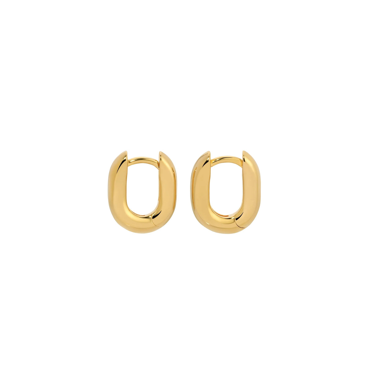 Erin Fader Icon Oval Hoops - Gold - Petite
