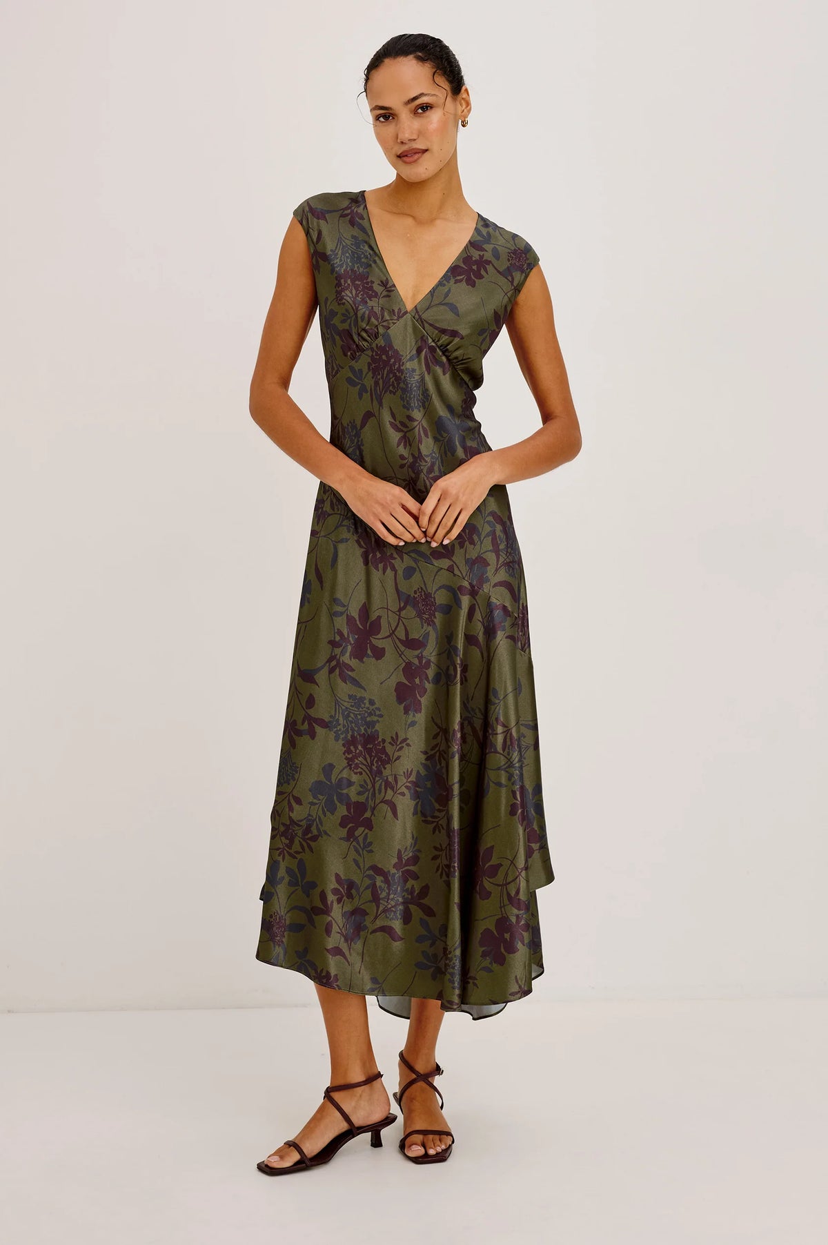 Rails Eleni Dress - Olive Dahlia