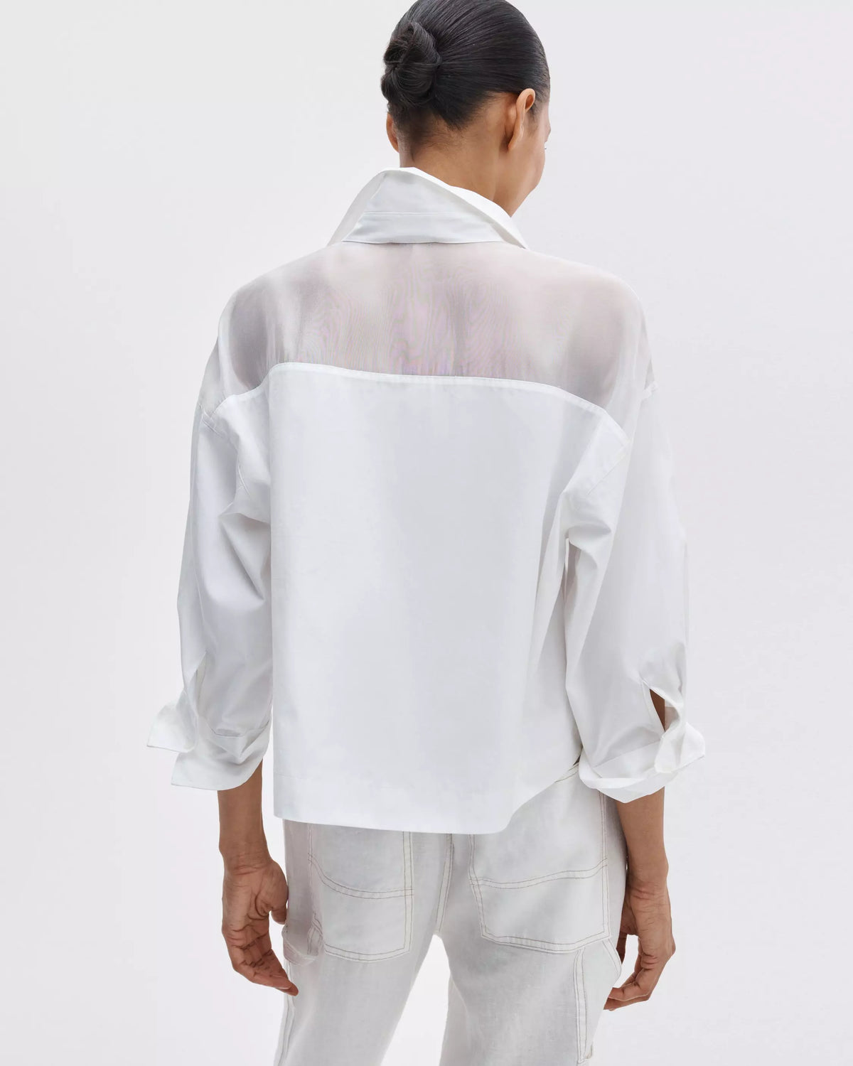 rag & bone Elly Poplin-Organza Shirt