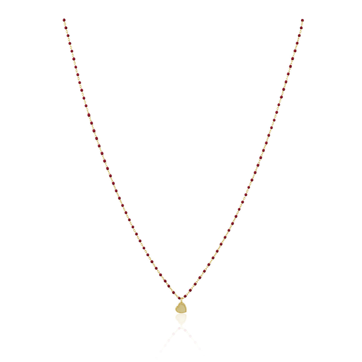 Elsa Mini Heart Necklace - Red