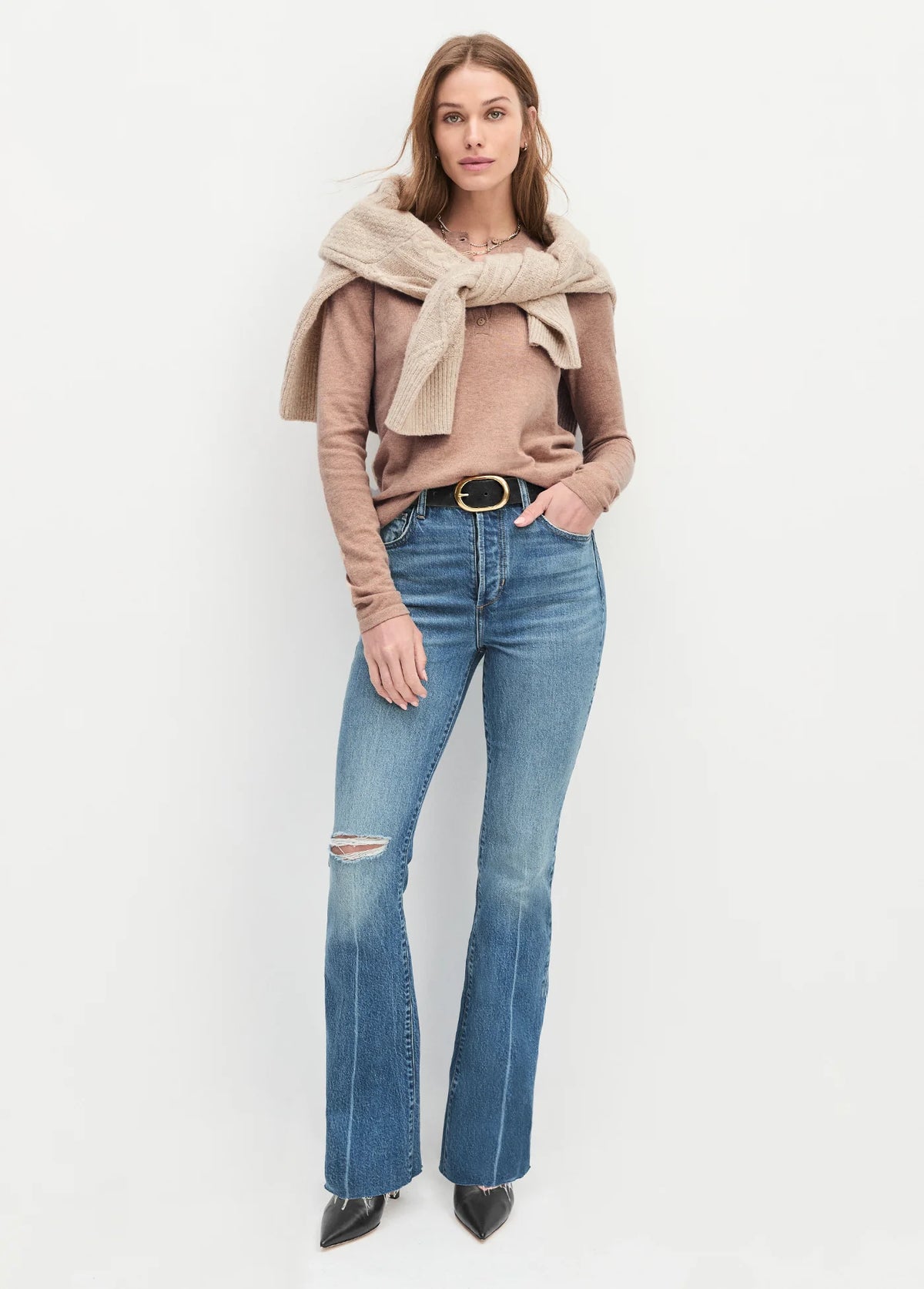 Favorite Daughter The Suede Jean Belt - Black