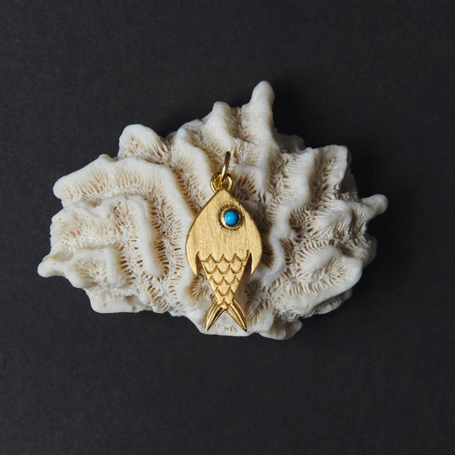 Percy Clip with Cloud Pearl & Fish