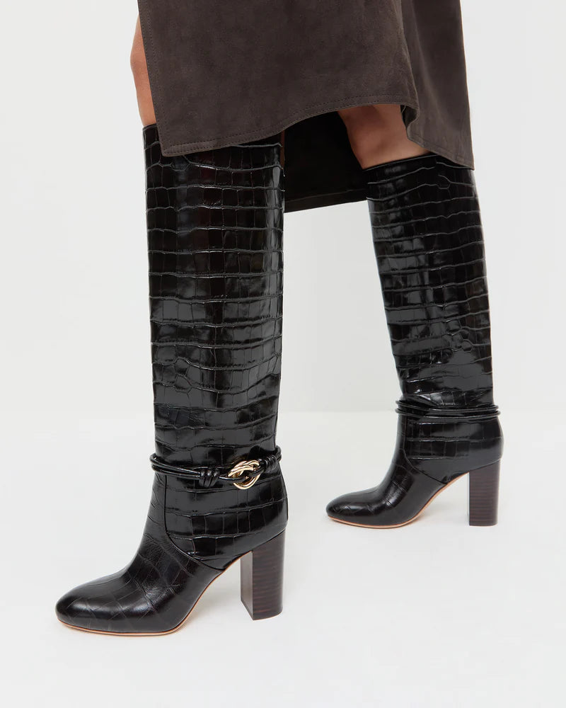 Goldy Tall Boot - Ebony