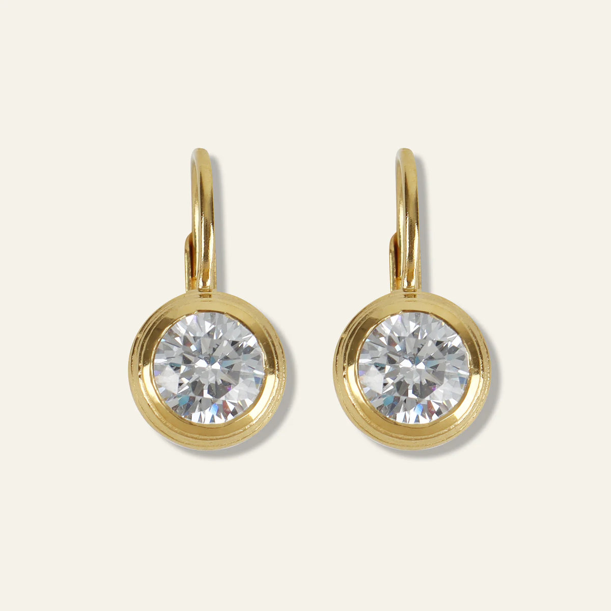 Hart Bezel Drop Earrings
