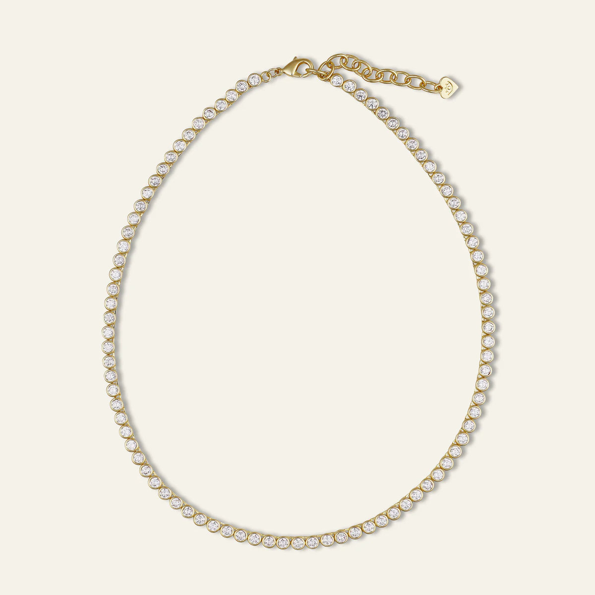 Hart Bezel Tennis Necklace