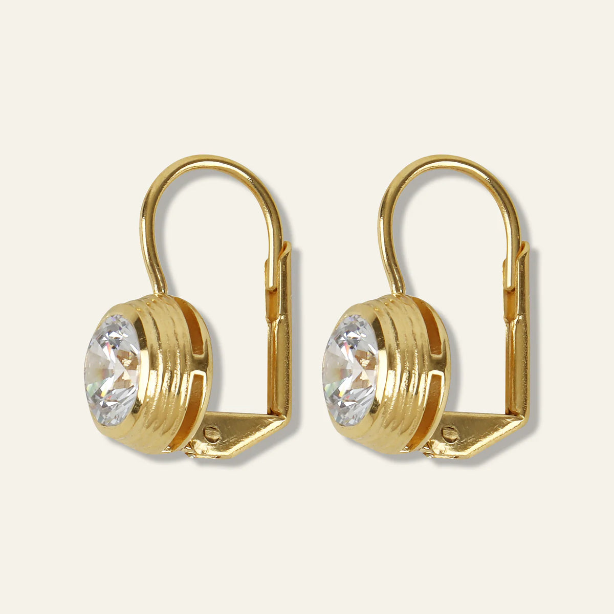 Hart Bezel Drop Earrings