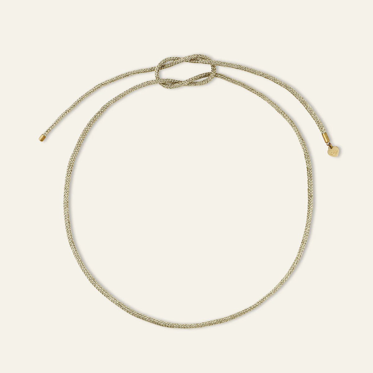 Gold Lurex Cord & Cracked Heart Charm