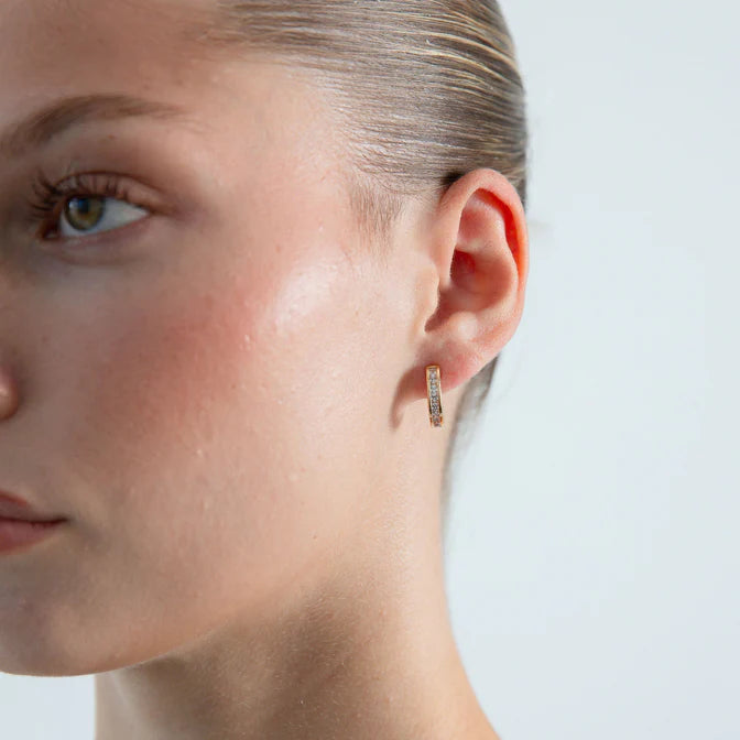 Erin Fader The Deco Hoops - Gold Petite
