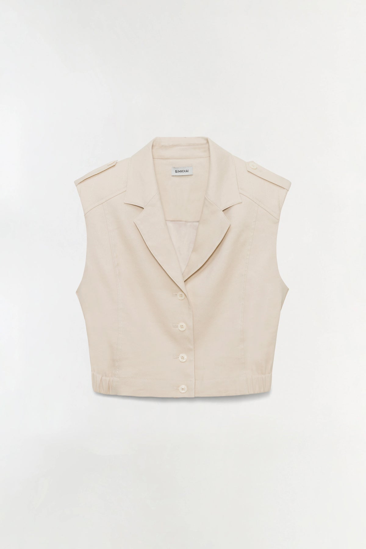 Simhkai York Cropped Linen Vest