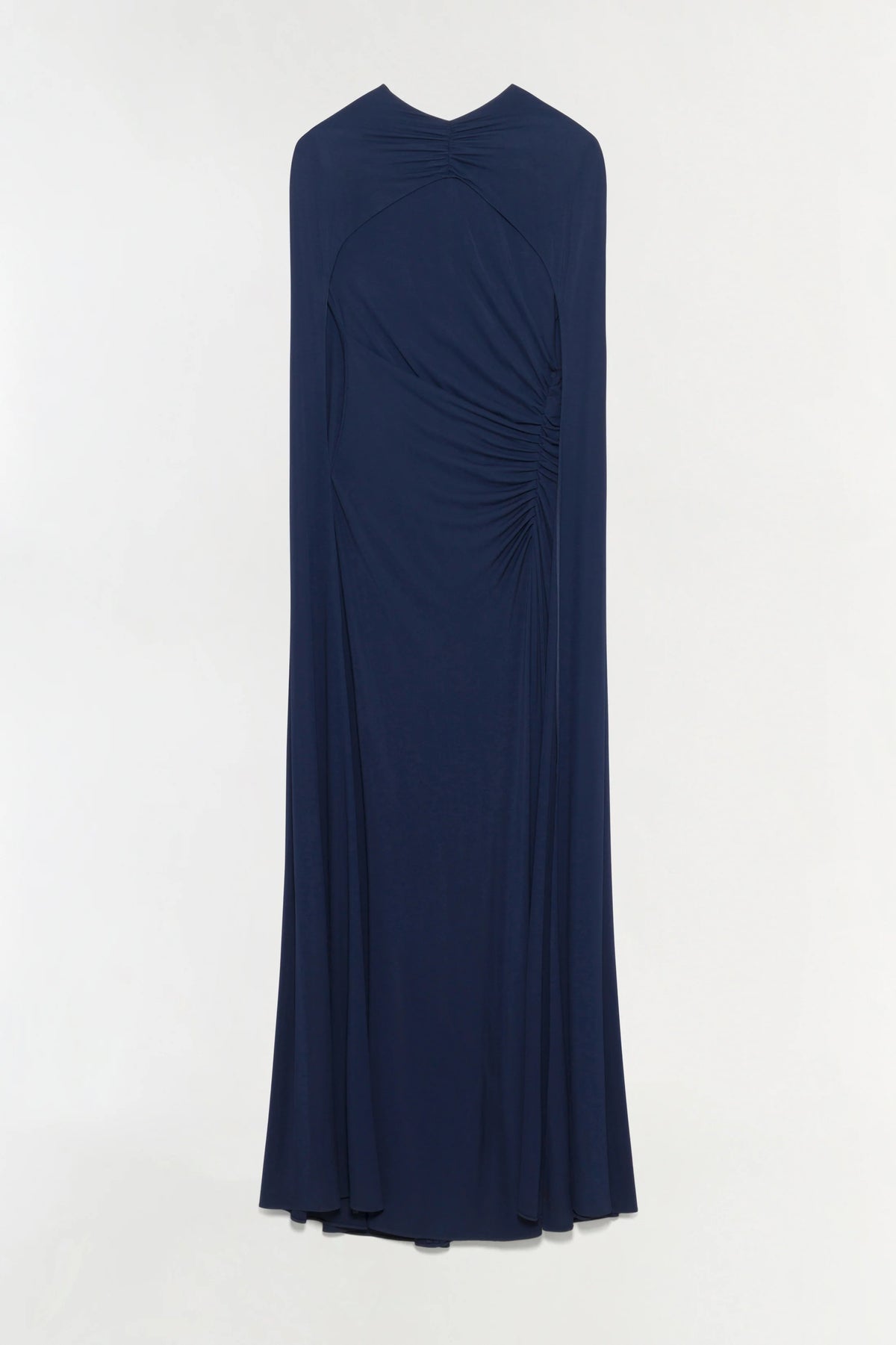 Simkhai Demi Draped Jersey Cape Gown - Midnight