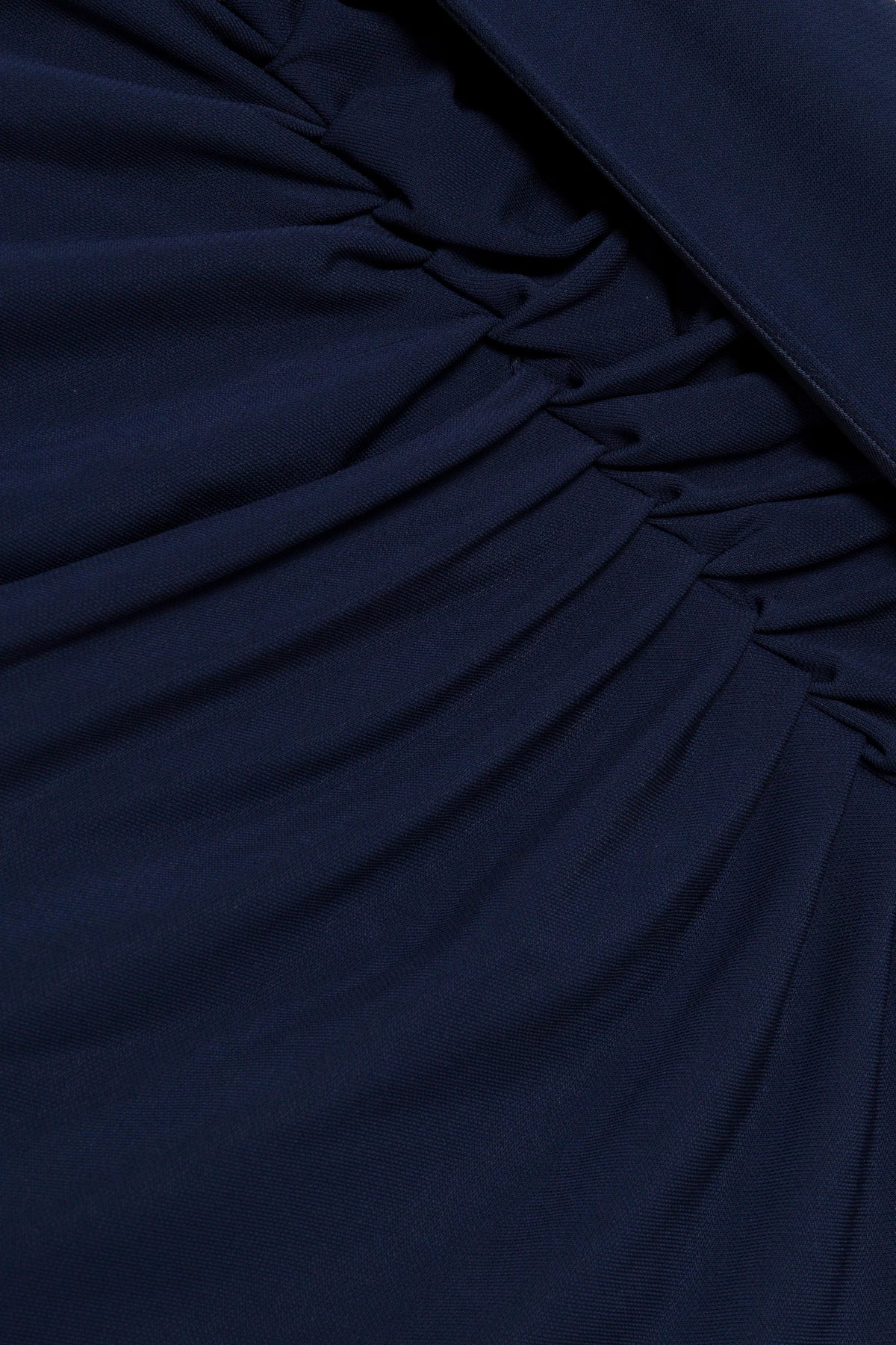 Simkhai Demi Draped Jersey Cape Gown - Midnight