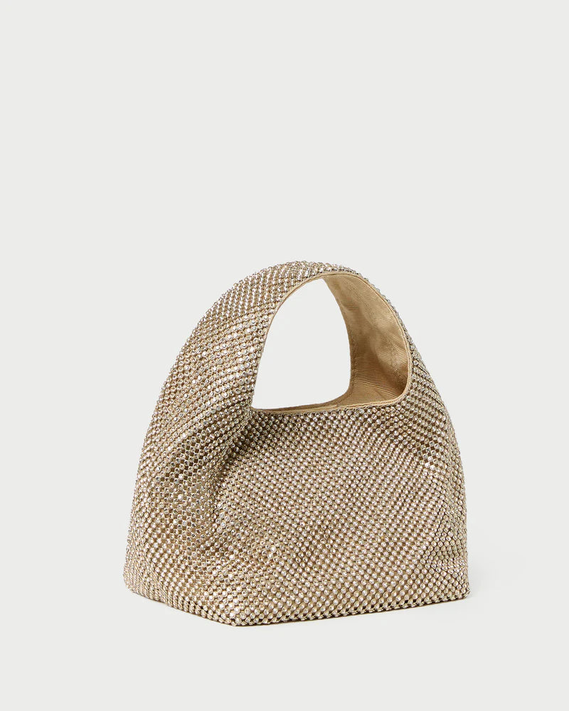 Loeffler Randall Kenzie Gold Diamanté Mini Bag