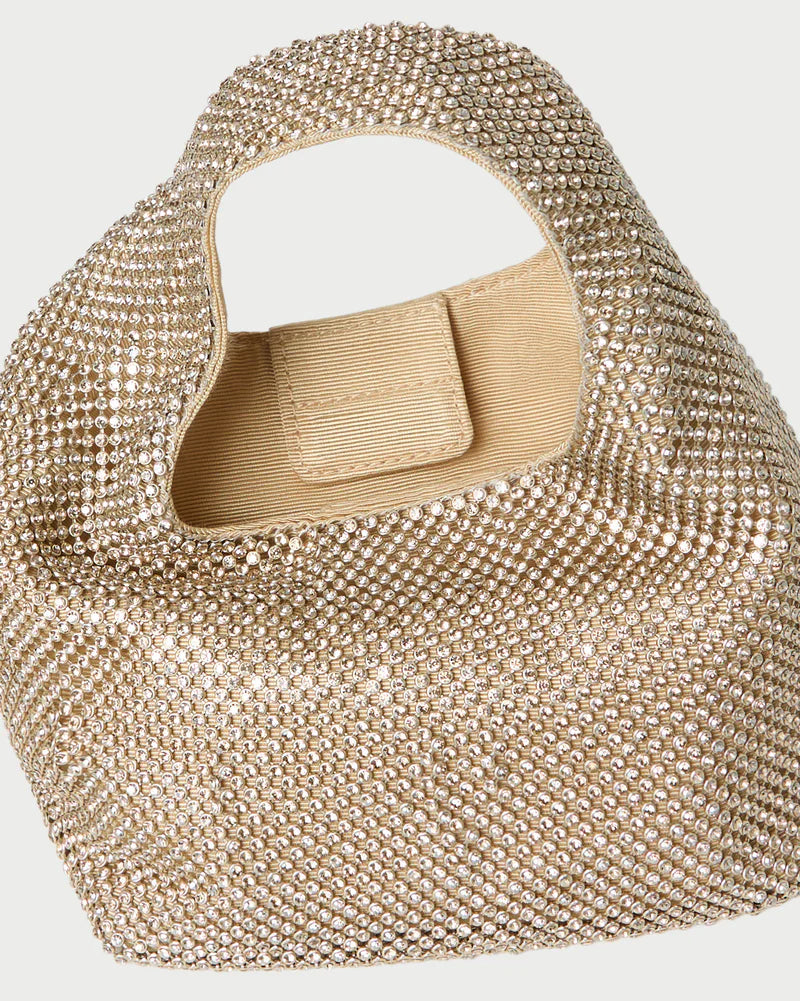 Loeffler Randall Kenzie Gold Diamanté Mini Bag
