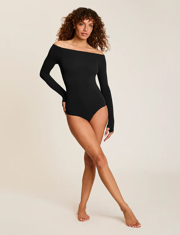 Commando Ballet Off the Shoulder Bodysuit - Black