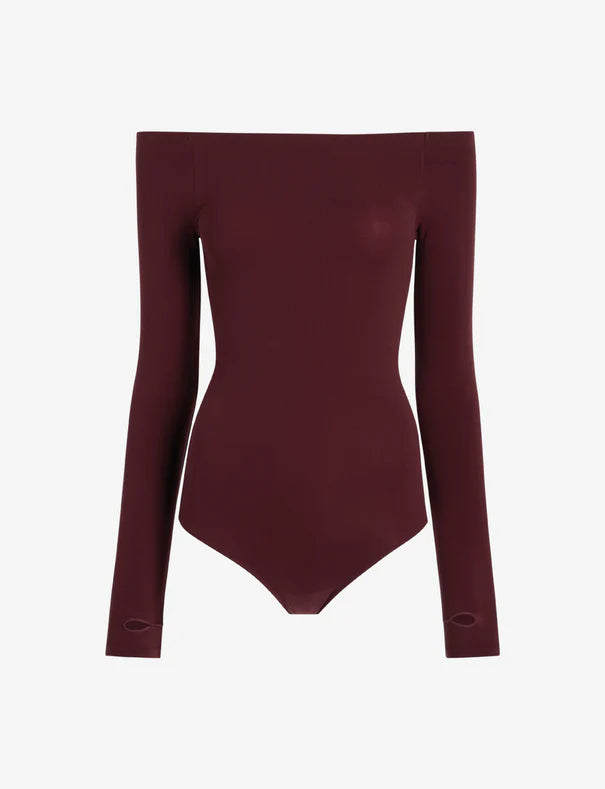 Commando Ballet Off the Shoulder Bodysuit - Raisin