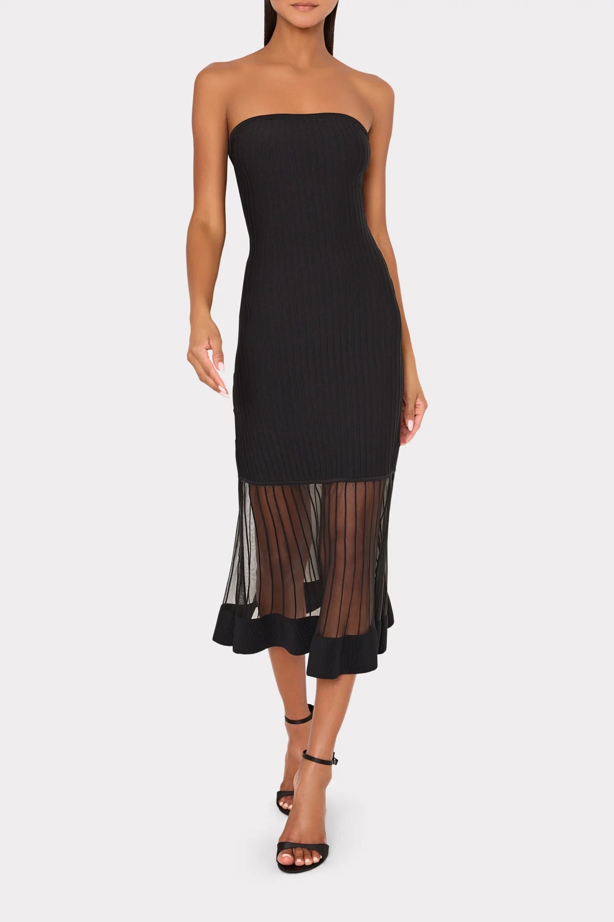 Milly Dani Strapless Midi Dress