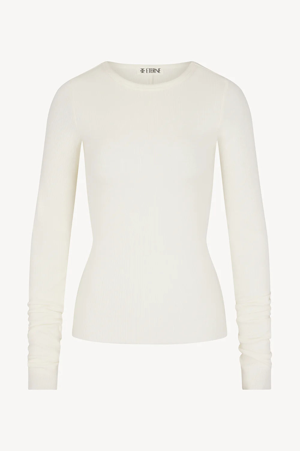 Eterne Long Sleeve Fitted Top - Cream