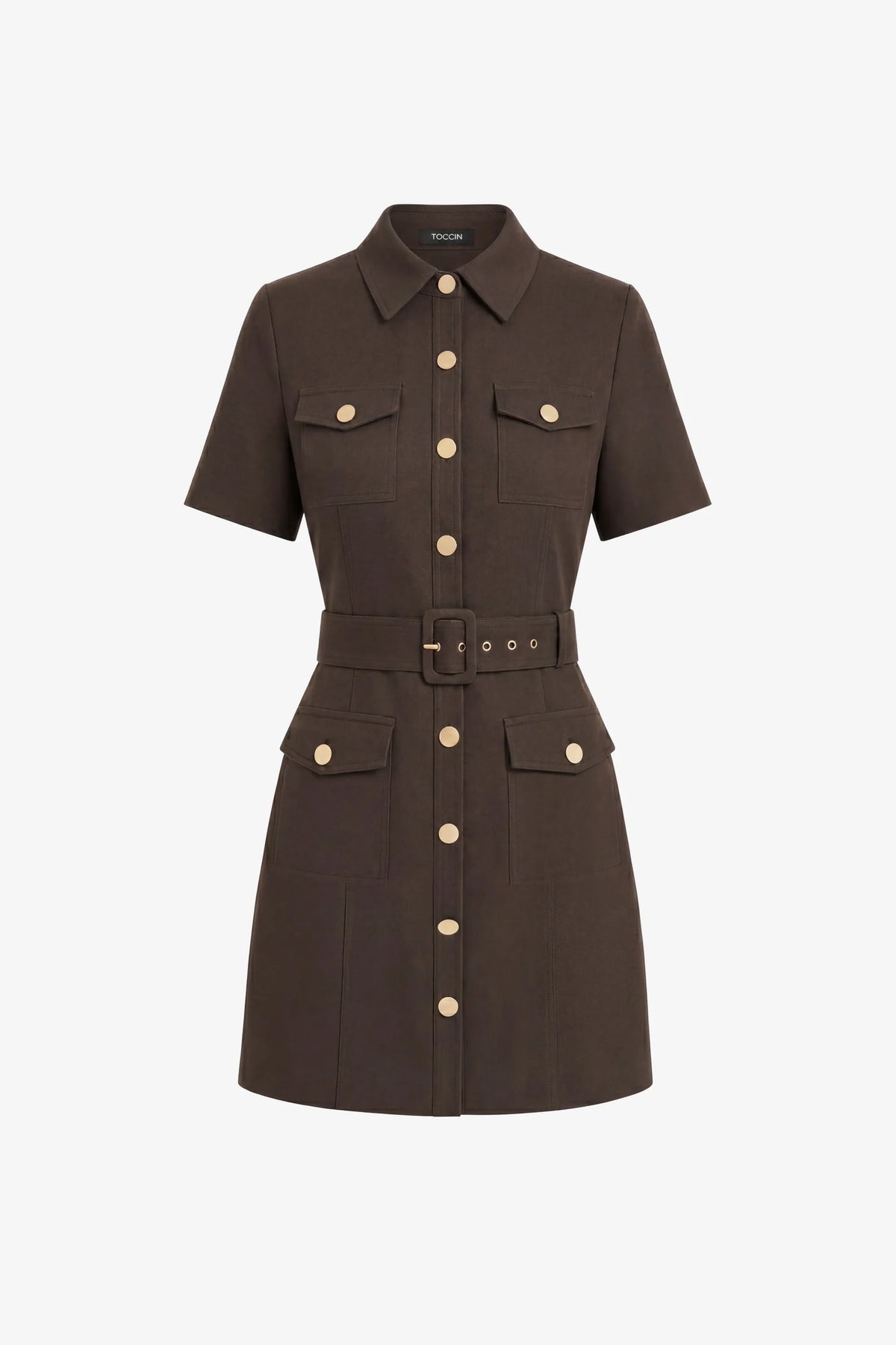 Toccin Lydia Snap Front Dress - Cocoa