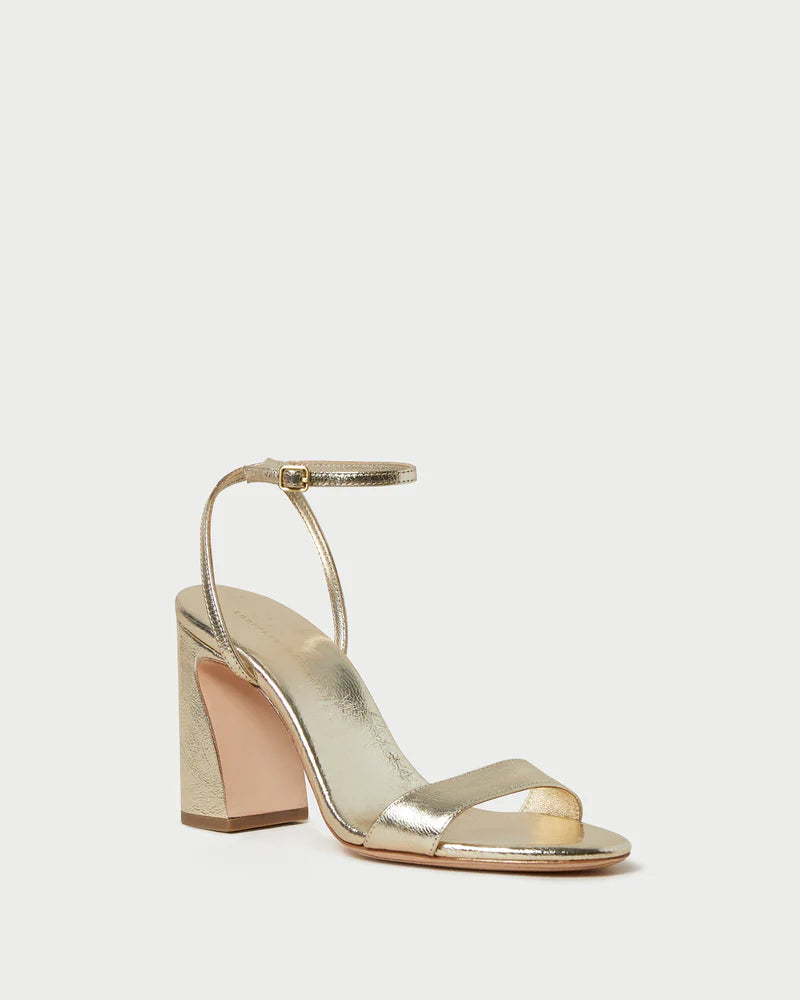 Loeffler Randall Malia Curved Heel Simple Sandal with Ankle Wrap
