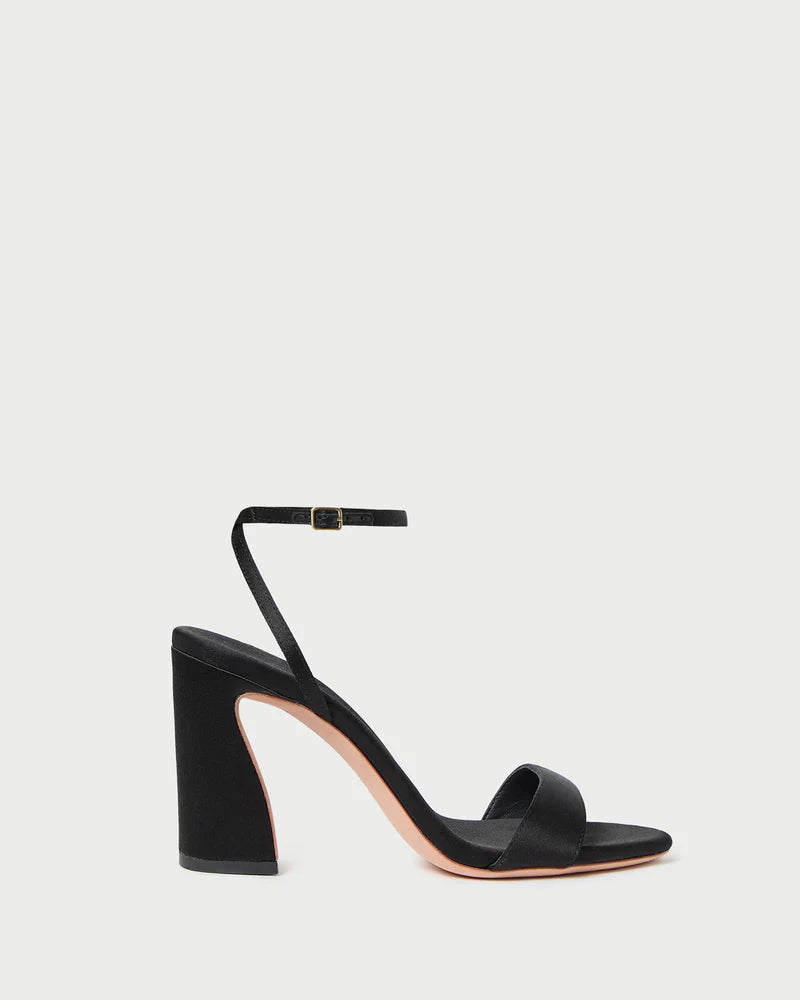 Loeffler Randall Malia Curved Heel -Black Satin