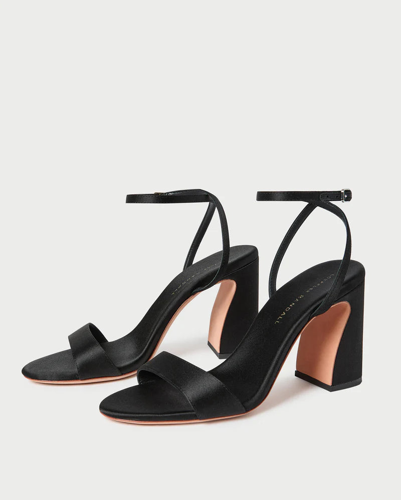 Loeffler Randall Malia Curved Heel -Black Satin