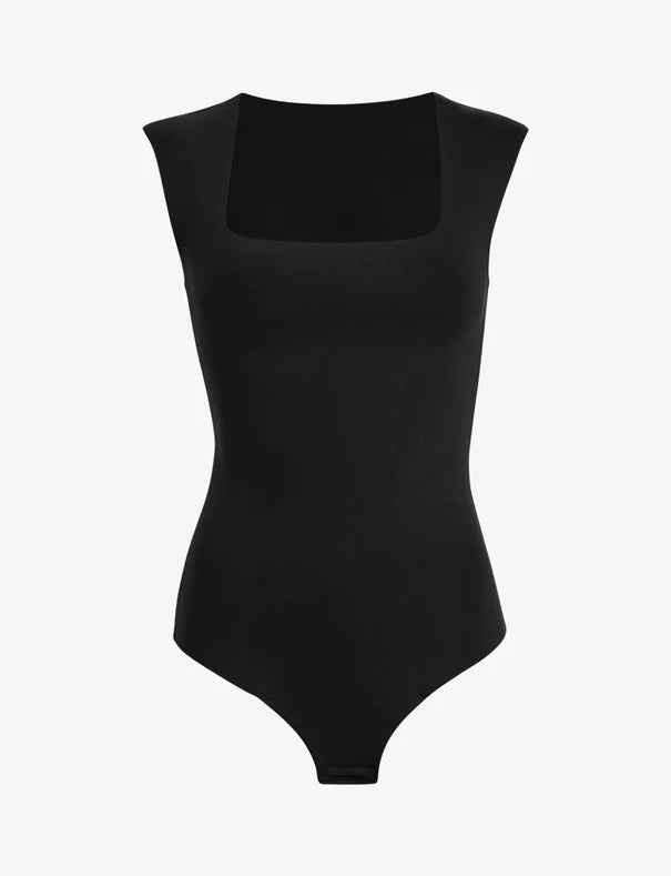Commando Neoprene Cap Sleeve Bodysuit - Black