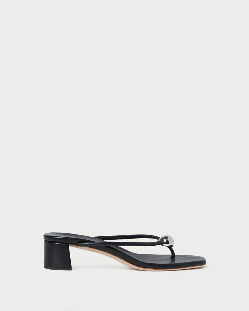 Loeffler Randall Odessa Black Leather Heeled Sandal