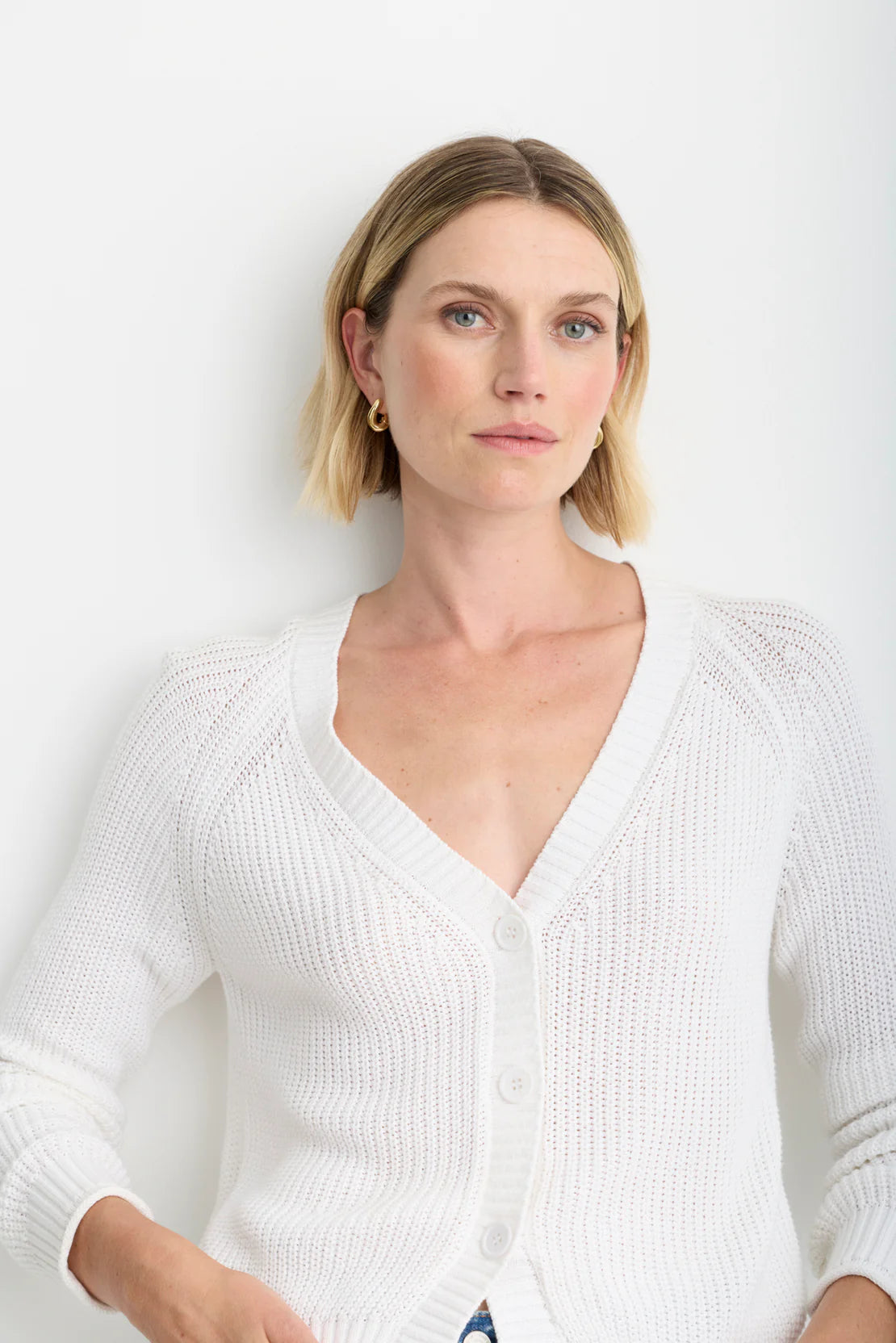 One Grey Day Raleigh Cardigan - White