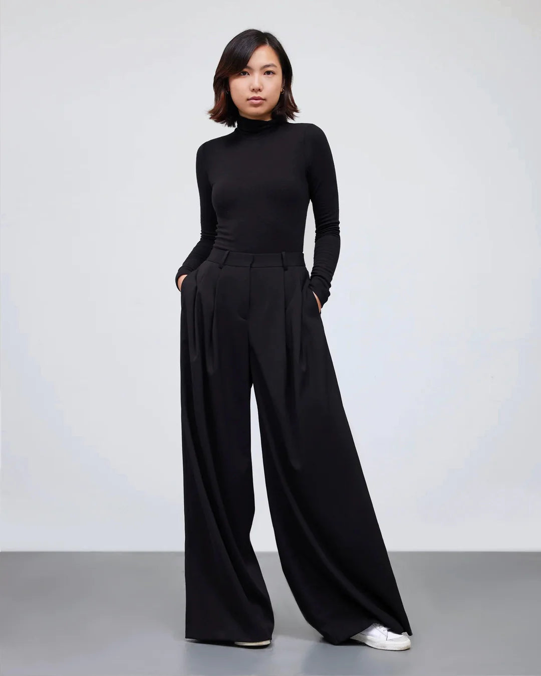 Olivia Pleated Pant - Black