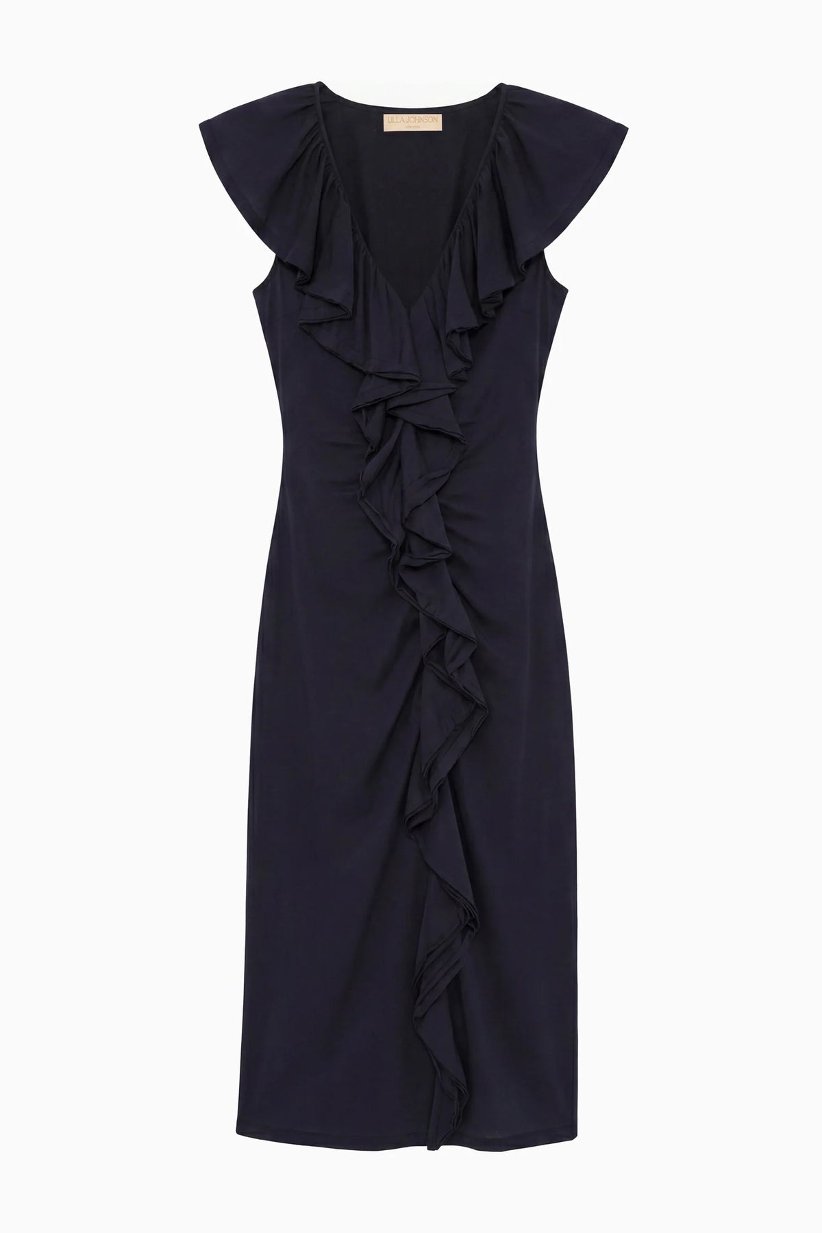 Ulla Johnson Chiara Cotton Ruffle Dress - Midnight
