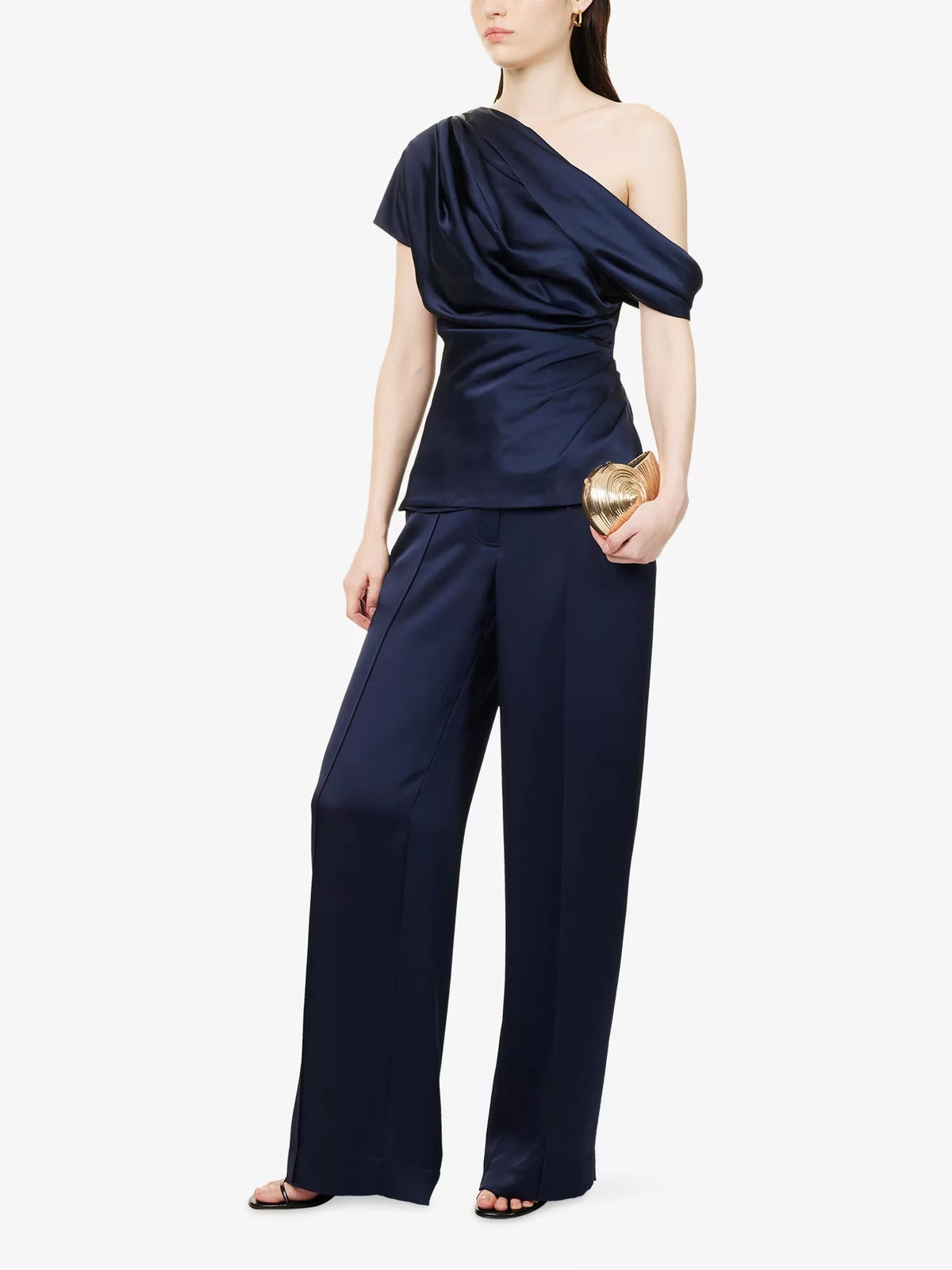 Simkhai Phoebe Draped Top - Midnight