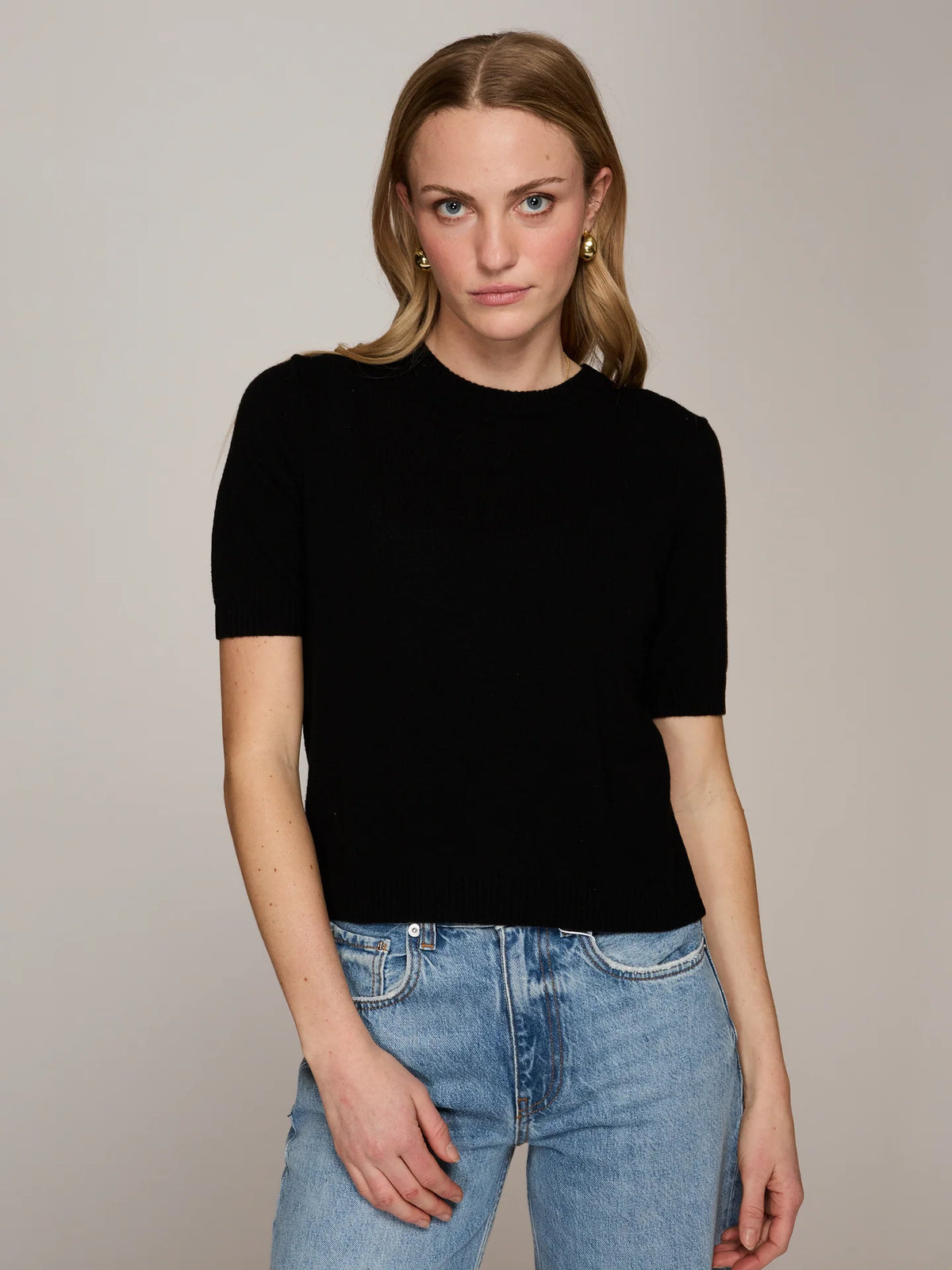 Autumn Cashmere Cropped Short Sleeve Crew