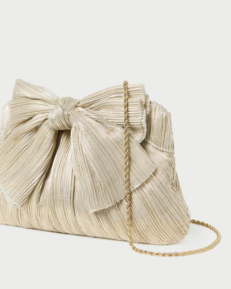 Loeffler Randall Rayne Bow Clutch - Platinum